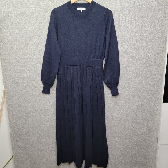 PEARL BY LELA ROSE KNIT PLEATED DRESS, SIZE S - Picture 2 of 7